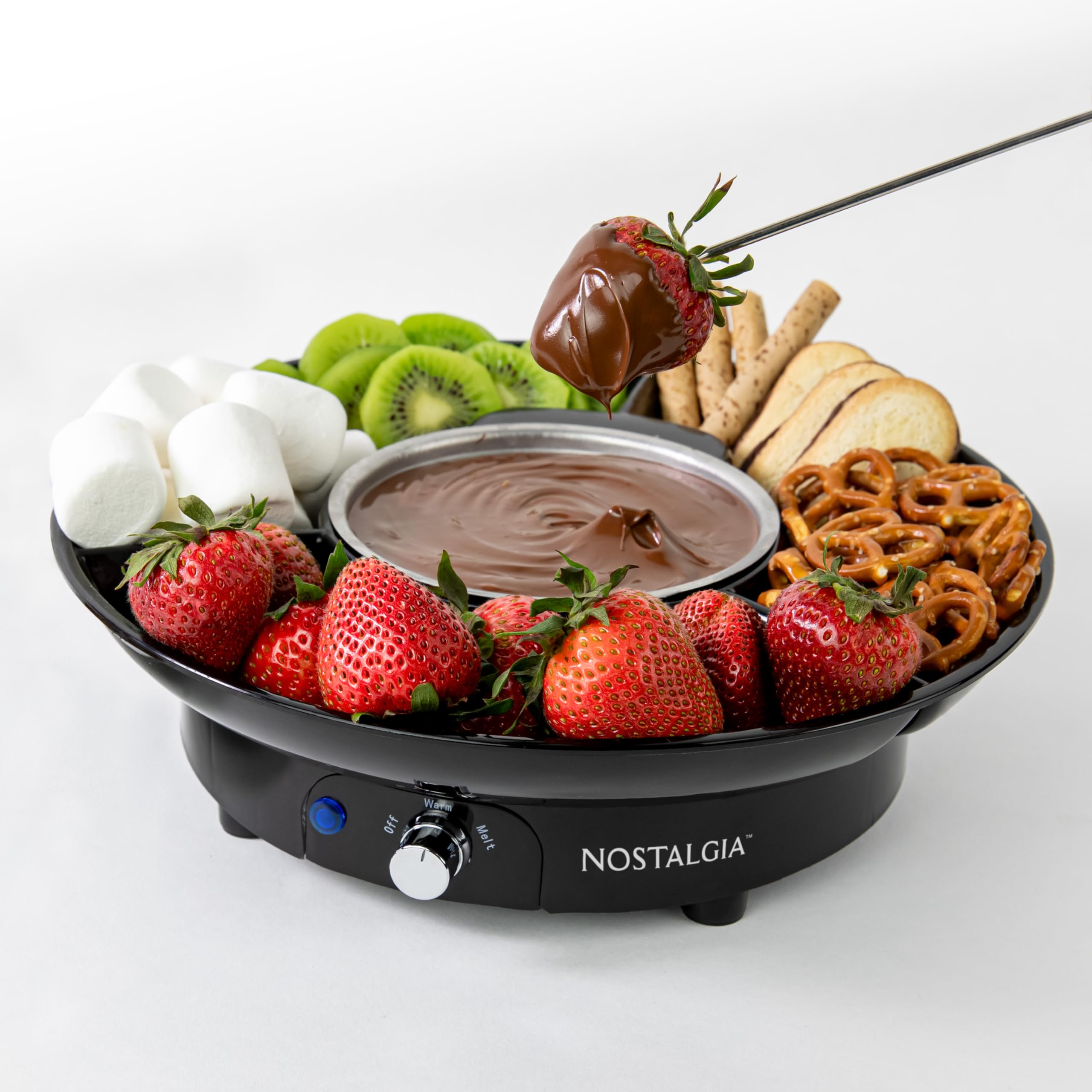 Set De Fondue Eléctrico Para Fiestas Nostalgia, 10 Onzas, Para Chocolate Negro - Venta Internacional.