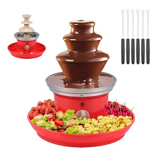 Foto 3 | Fuente De Chocolate Postres Portátil Fiesta 3 Capa Eo Safe Imports Esi-19180 Rojo