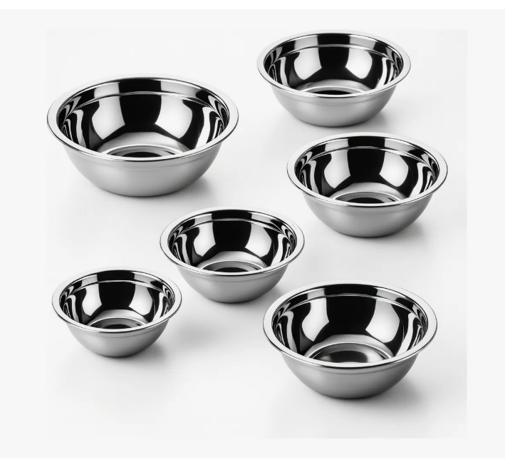 Foto 2 pulgar | 6pcs Tazones 304 Acero Inoxidable Bowl Ensaladera Mezclar