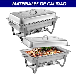 Foto 3 | Bufetera Rectangular Chafer Rd Royal Cook MI16147 color Plateado de Acero Inoxidable de 9.5 l