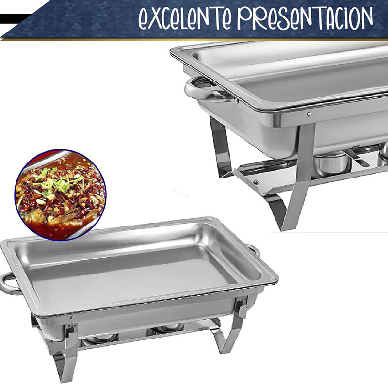 Foto 7 pulgar | Bufetera Rectangular Chafer Rd Royal Cook MI16147 color Plateado de Acero Inoxidable de 9.5 l