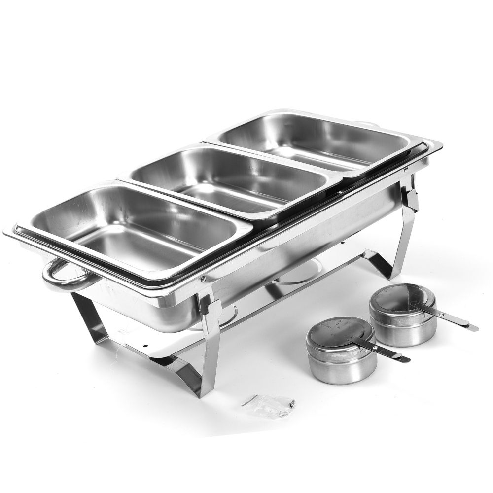 Chafer Bufetera 3 Espacios Picool De Acero Inoxidable Para Chef Jm2212