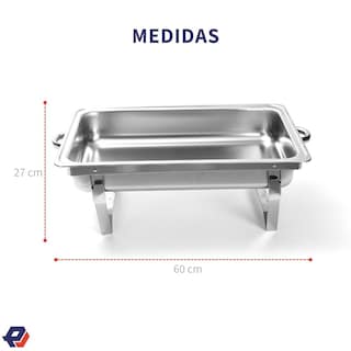 Foto 3 | Chafer Bufetera 3 Espacios Picool De Acero Inoxidable Para Chef Jm2212