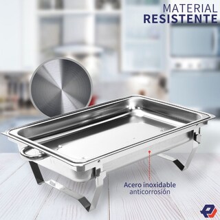 Foto 4 | Chafer Bufetera 3 Espacios Picool De Acero Inoxidable Para Chef Jm2212