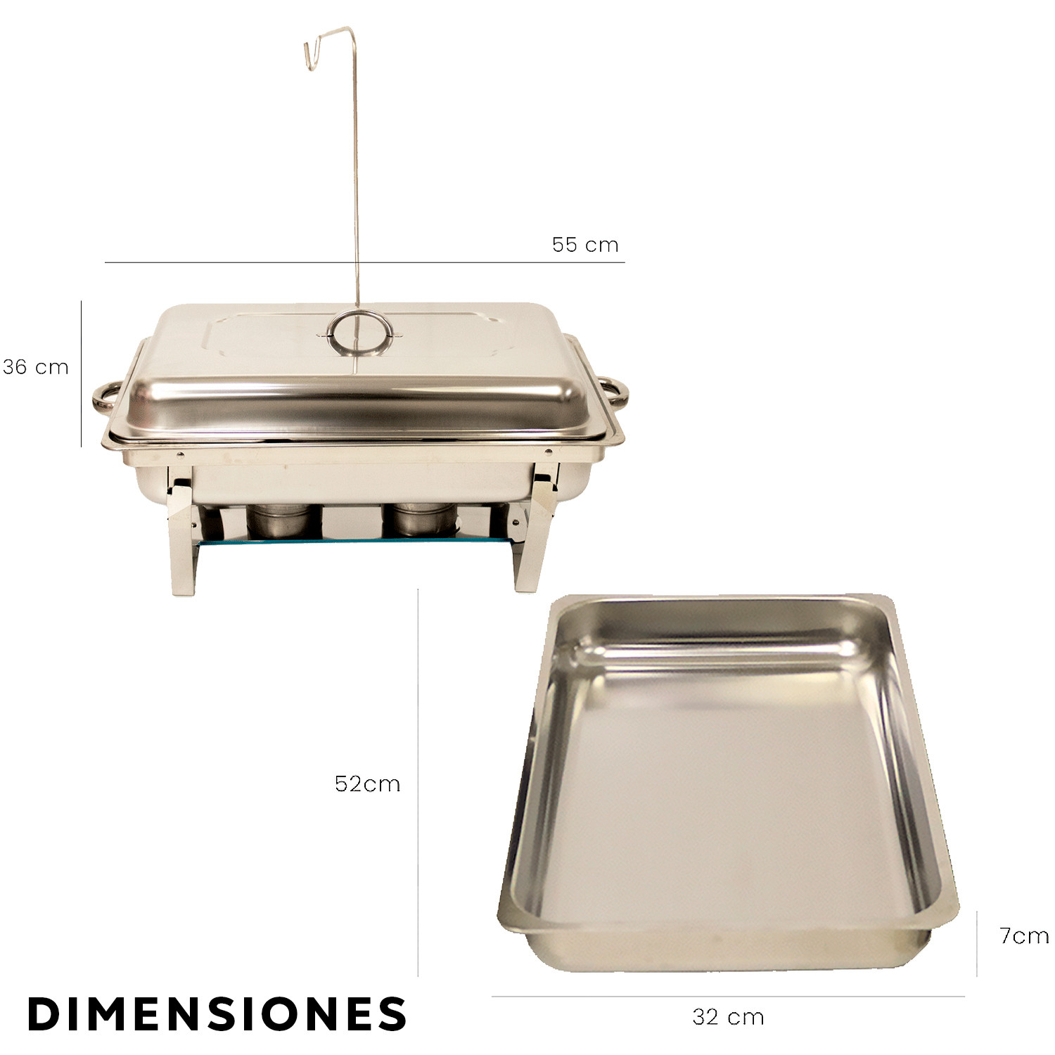 Foto 4 pulgar | Bufetera Chafer Arcoshop 1 Espacio de Acero Inoxidable para Chef