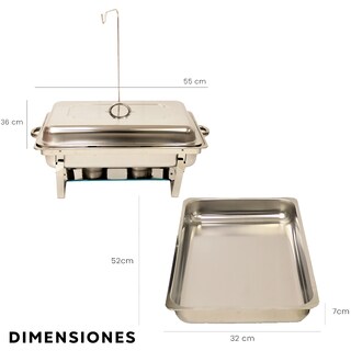 Foto 3 | Bufetera Chafer Arcoshop 1 Espacio de Acero Inoxidable para Chef