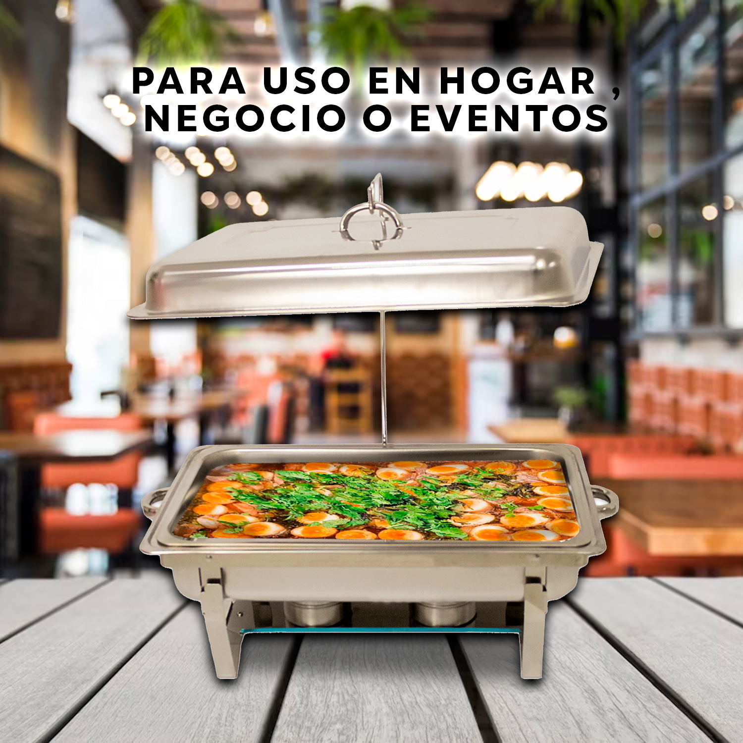Foto 7 pulgar | Bufetera Chafer Arcoshop 1 Espacio de Acero Inoxidable para Chef