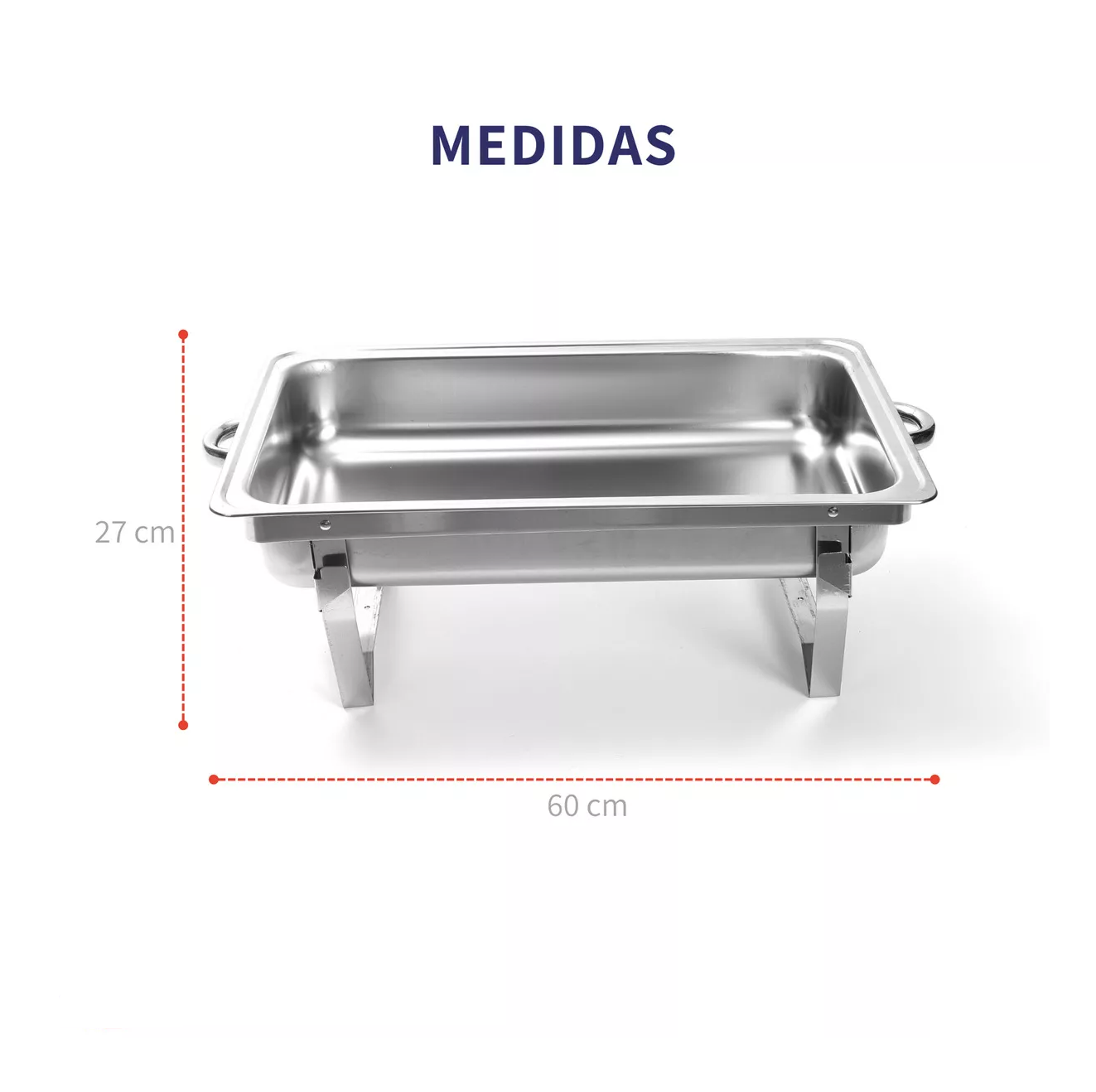 Foto 4 pulgar | Chafer Bufetera 3 Espacios De Acero Inoxidable Para Chef  Plata