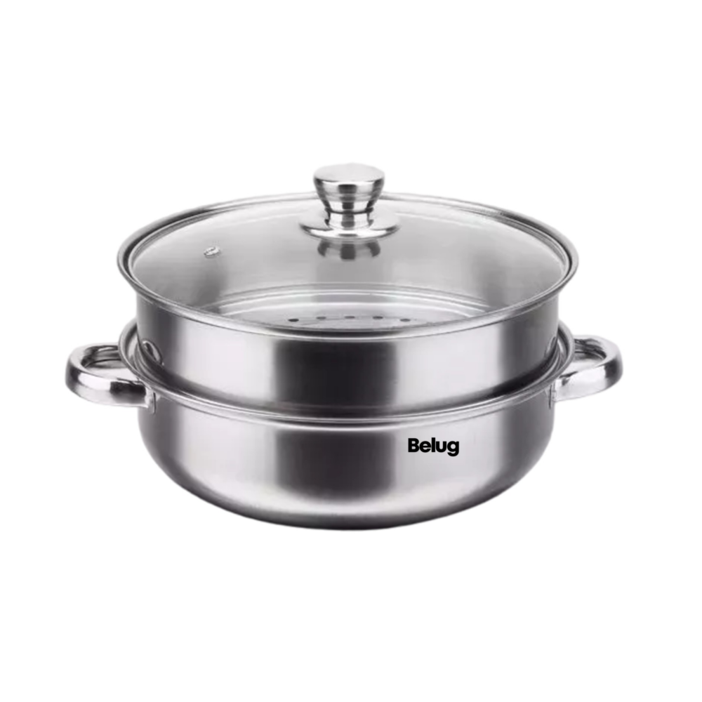 Foto 1 | Olla De Acero Inoxidable, Vaporera De Cocina 2 Capas Plata, Belug