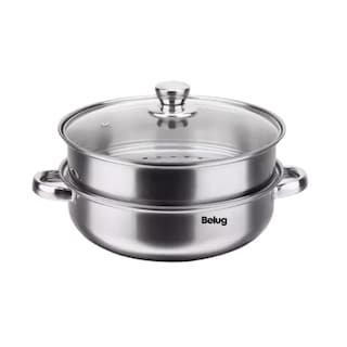 Foto 1 | Olla De Acero Inoxidable, Vaporera De Cocina 2 Capas Plata, Belug