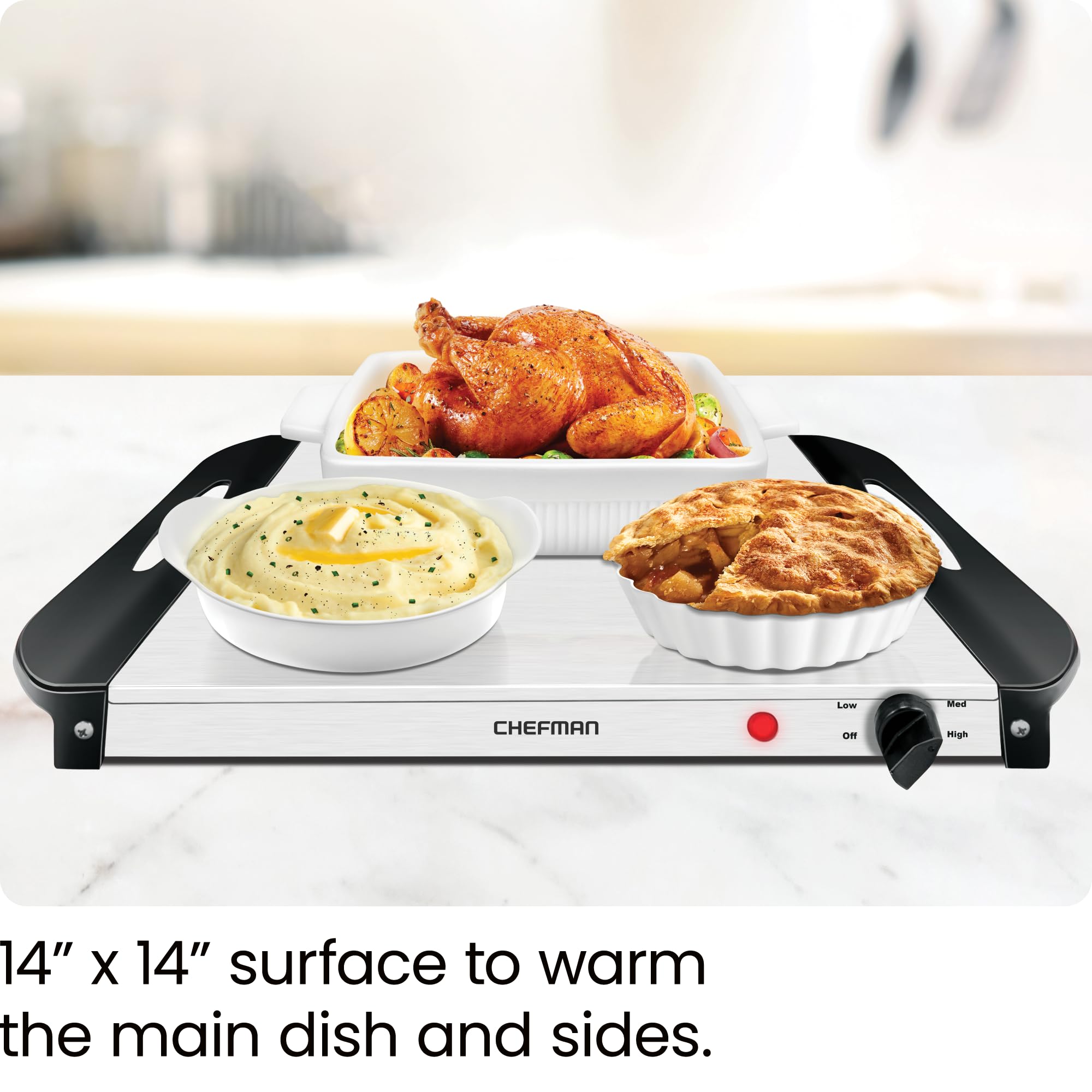 Foto 4 pulgar | Servidor De Buffet Eléctrico Chefman Con Bandeja Para Calentar Y 3 Platos Para Irritar - Venta Internacional.