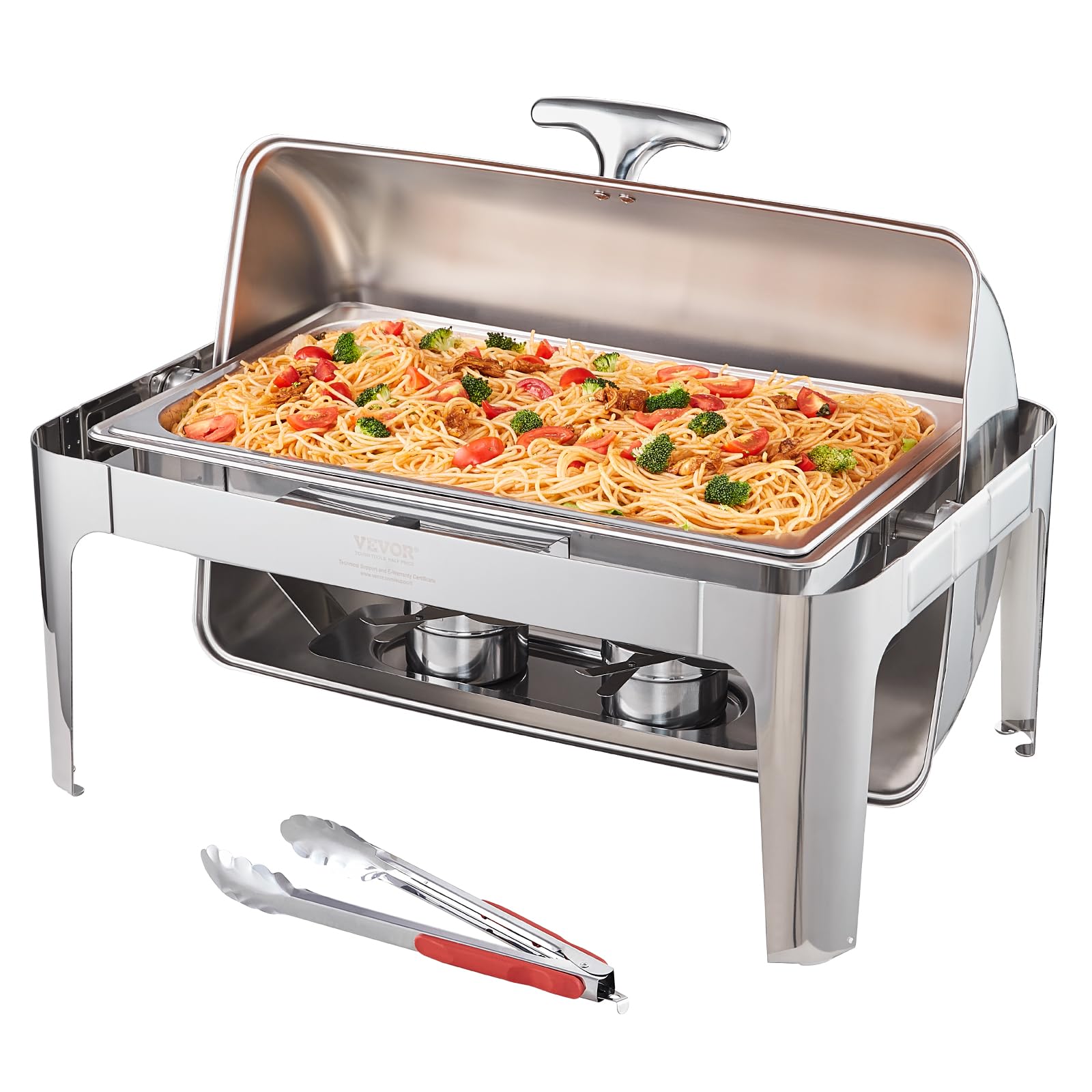 Foto 2 pulgar | Plato Para Rozaduras Vevor Con Tapa Enrollable De Acero Inoxidable De 9 Litros Para 9 Personas - Venta Internacional.