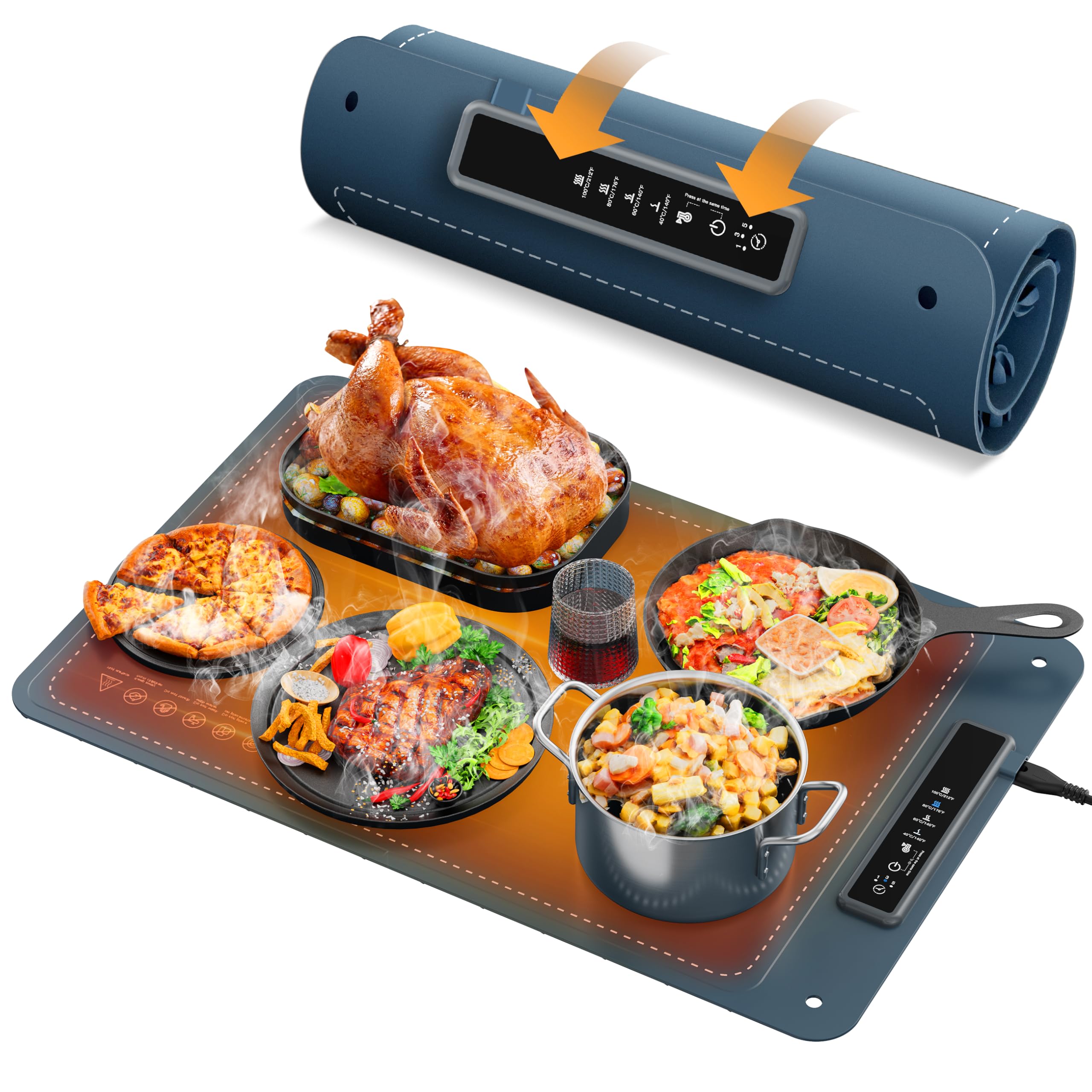 Alfombrilla Térmica Givebest Rapid Heating, 4 Niveles De Temperatura, Azul - Venta Internacional.