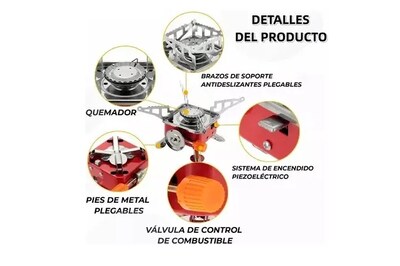 Foto 4 | Estufa De Camping Xtellar Mini Plegable, Portátil Y De Acero Inoxidable