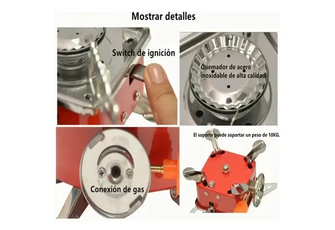 Foto 6 pulgar | Estufa De Camping Xtellar Mini Plegable, Portátil Y De Acero Inoxidable