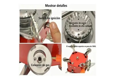 Foto 5 | Estufa De Camping Xtellar Mini Plegable, Portátil Y De Acero Inoxidable