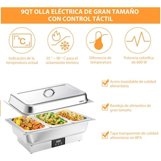 Foto 4 | Bufetera Electrica 600w 9l Lab.g Plata
