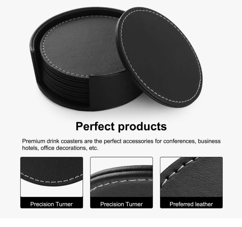 Foto 4 pulgar | Porta Xtellar Vasos Tazas Universal Mesa Moda Curpiel Elegantes 7pc