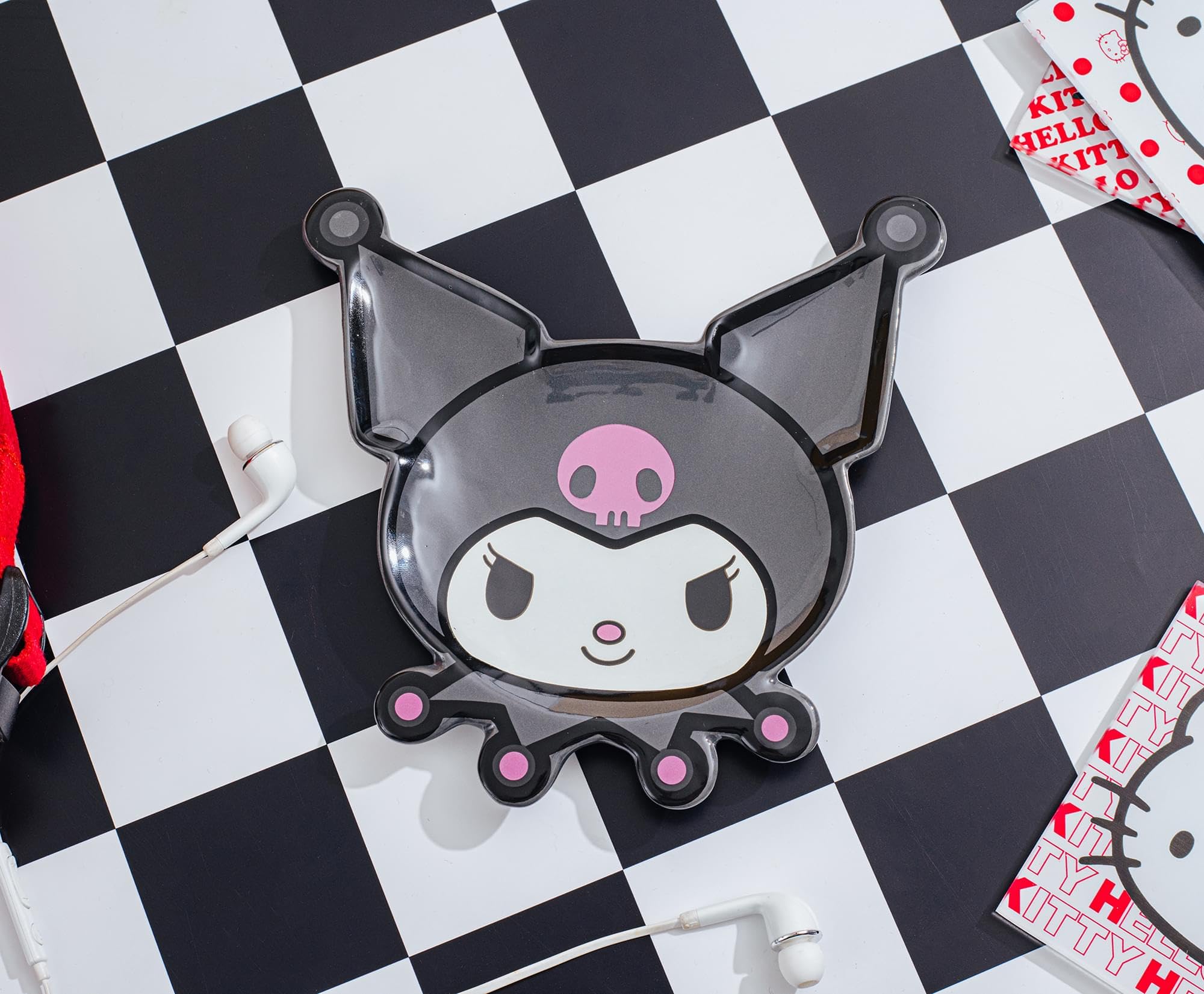 Foto 2 | Soporte Para Cucharas Sanrio Kuromi Face Sculpted Ceramic - Venta Internacional.