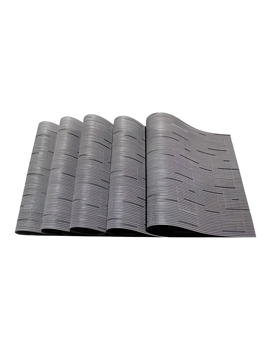 Manteles Individuales Antideslizantes Lavables Mesa 5 Piezas Color Gris