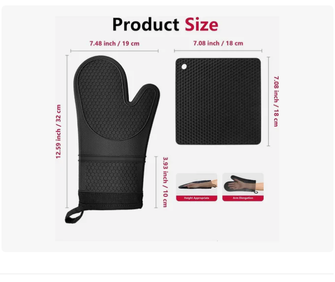 Foto 3 pulgar | 2pz Xtellar Tapete Para Bar Grande Y Guantes De Aislamiento Térmico