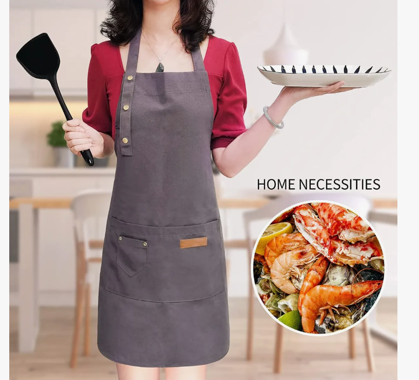 Foto 4 pulgar | Mandil Delantal Cocina Chef Delantal Multiusos Ajustable