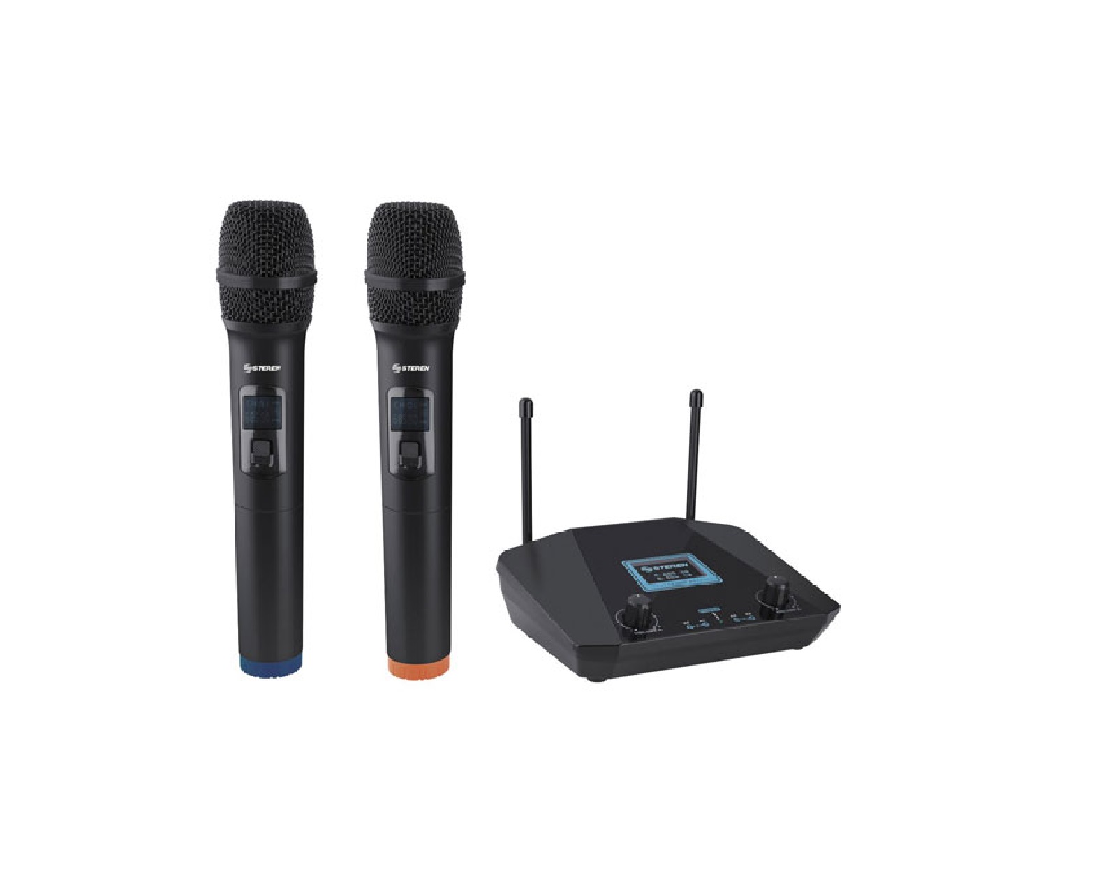 Microfono Profesional Inalambrico STEREN WR-809 UHF 2 Piezas color Negro