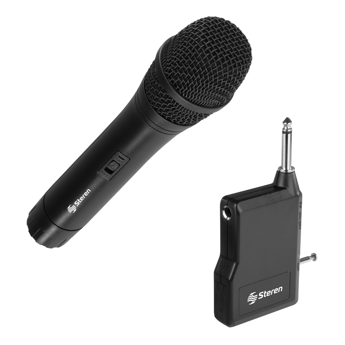 Micrófono Inalámbrico con Receptor Multiconexión Steren Mic-285 color Negro