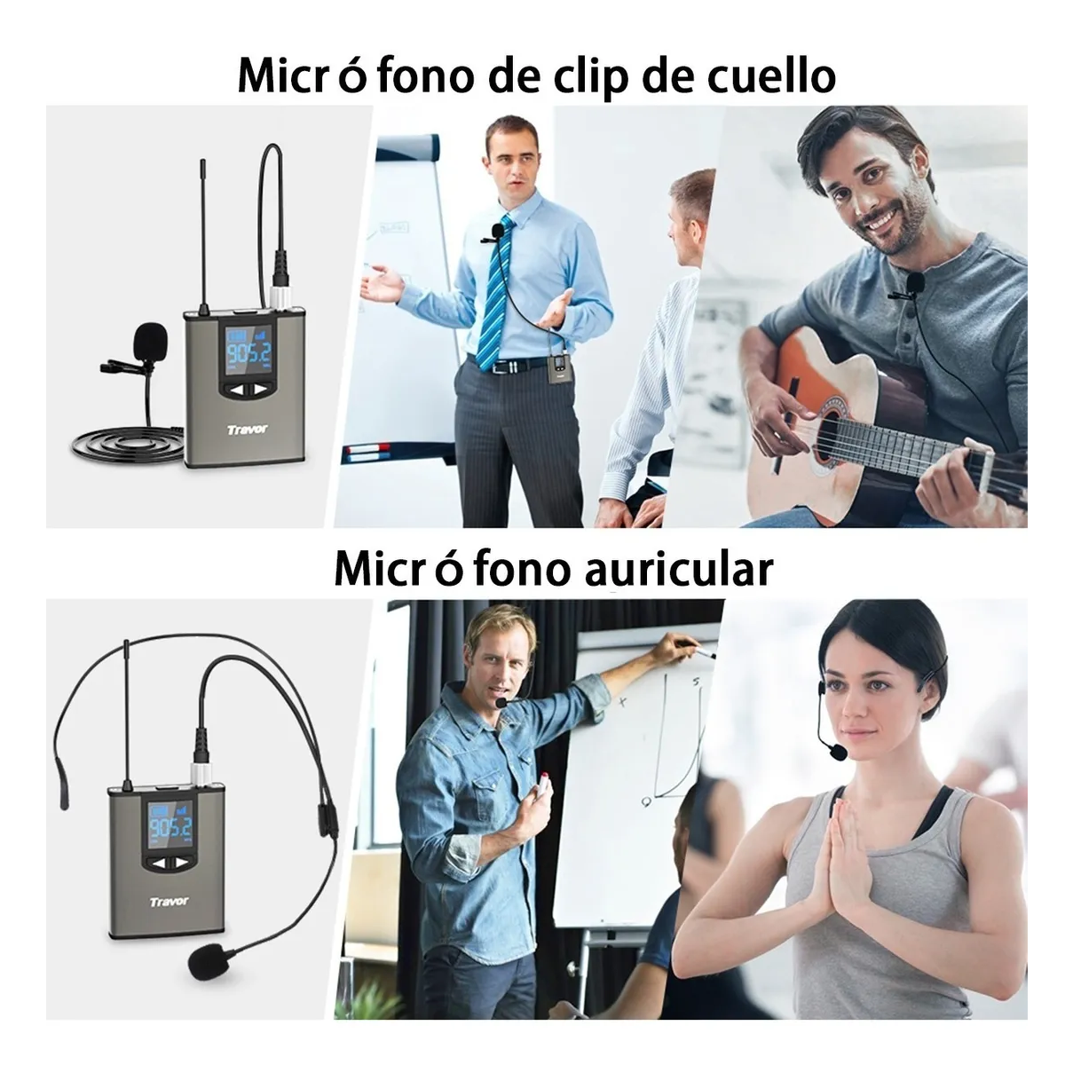 Foto 4 pulgar | Micrófono Inalámbrico De Solapa Uhf 2 Con Audífonos Eo Safe Imports Esi-2966 Gris