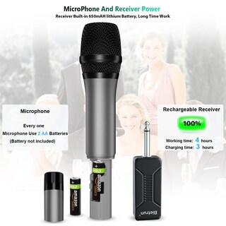 Foto 4 | Venta Internacional - Micrófono De Mano Inalámbrico Uhf