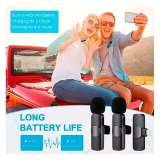 Foto 5 | Set De 2 Micrófonos Inalámbricos Lavalier Para Iphone - Venta Internacional.