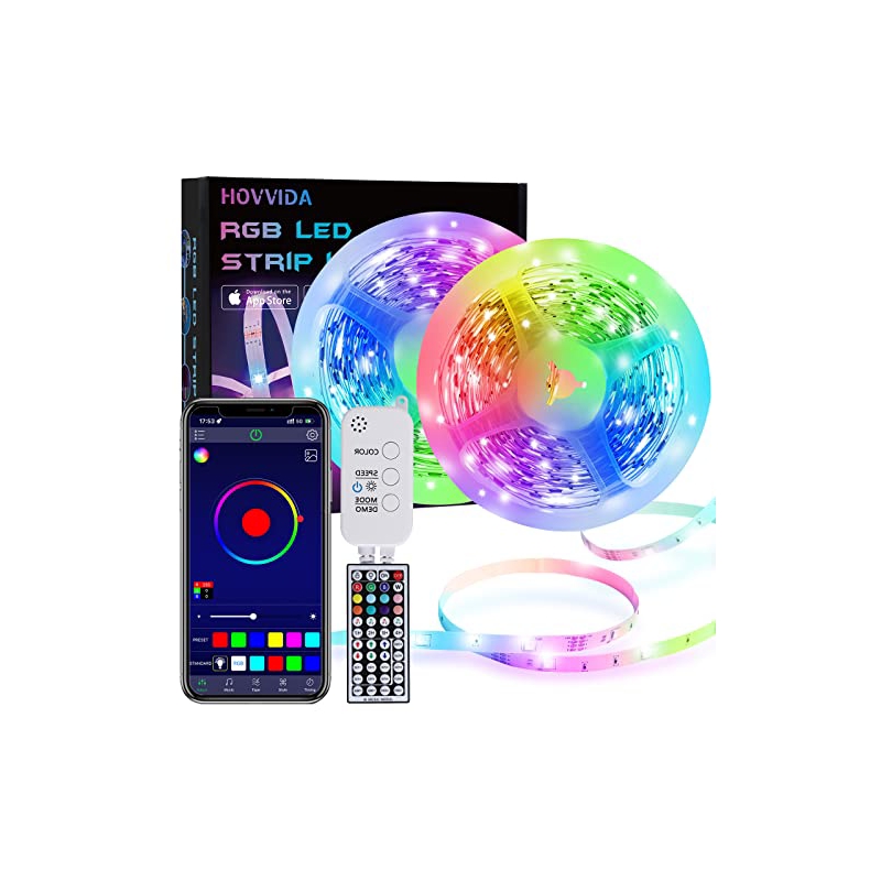 Foto 2 pulgar | Rollo De Luces Led Inteligentes De 5 M, Millones De Colores, Bluetooth - Venta Internacional.