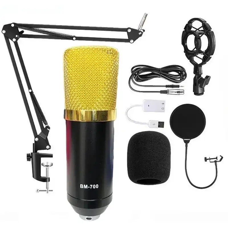 Micrófono De Condensador Professional Studio Bm700 Con Brazo - Venta Internacional.