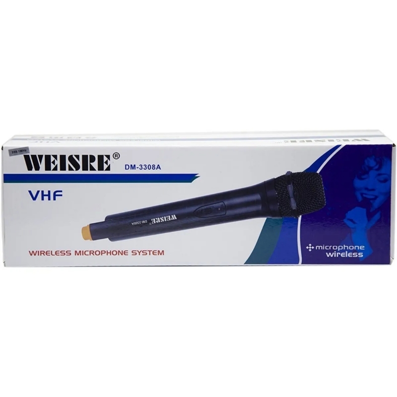 Micrófono Inalámbrico Weisre Vhf Portátil Con Botón Ptt - Venta Internacional.