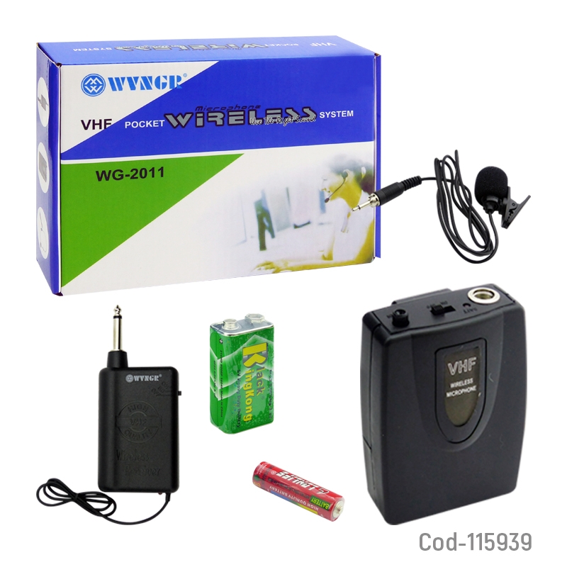 Foto 2 | Micrófono Inalámbrico De Solapa Wvngr Wg-2011 Con Tecnología Vhf - Venta Internacional.
