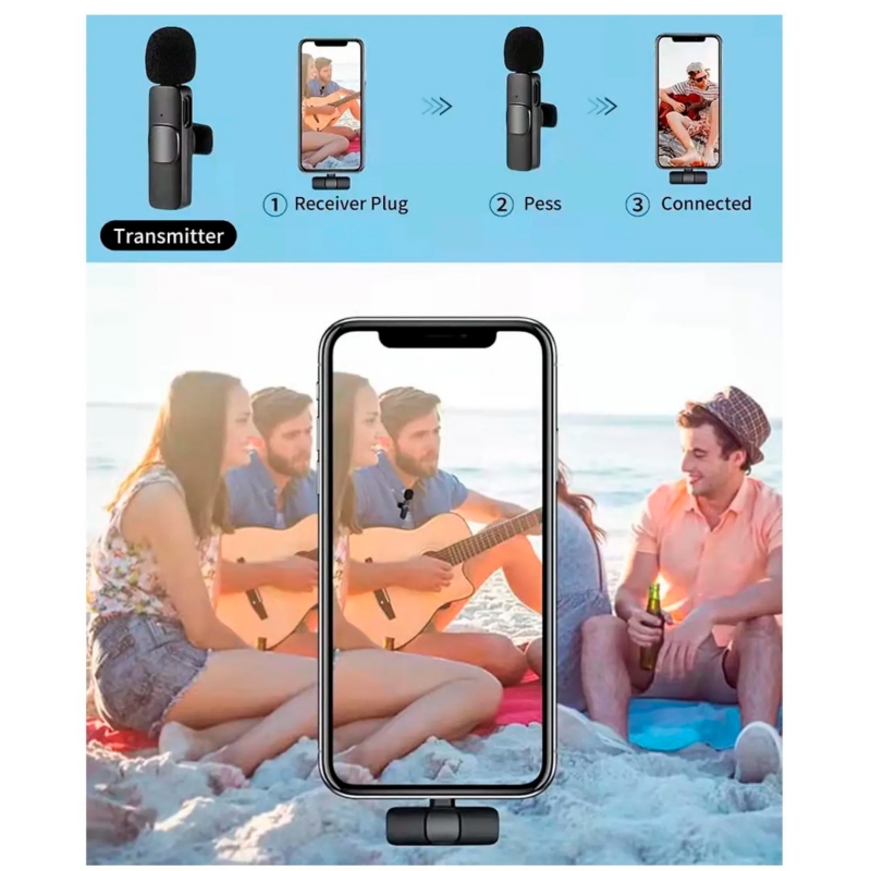 Foto 4 pulgar | Micrófono Inalámbrico Tipo C Para Android Con Batería De 10 H De Duración - Venta Internacional.