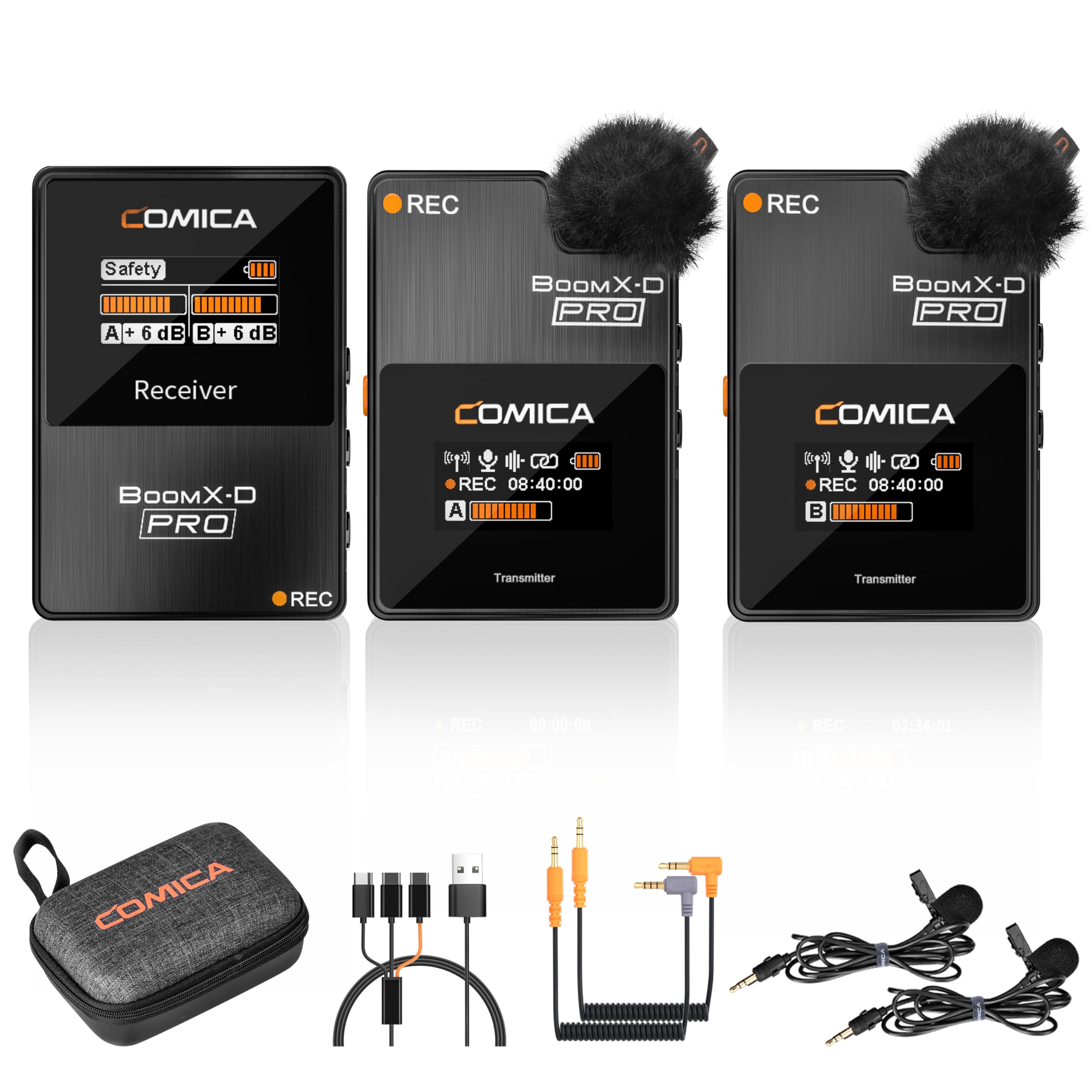 Micrófono Lavalier Inalámbrico Comica Boomx-d2 Pro 16gb Negro - Venta Internacional