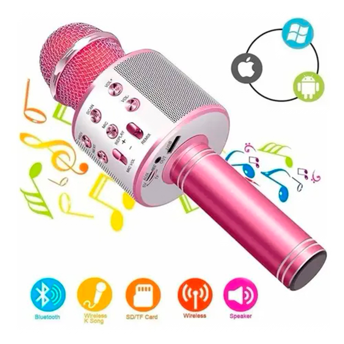 Foto 4 pulgar | Micrófono de Karaoke con Altavoz Bluetooth - Venta Internacional