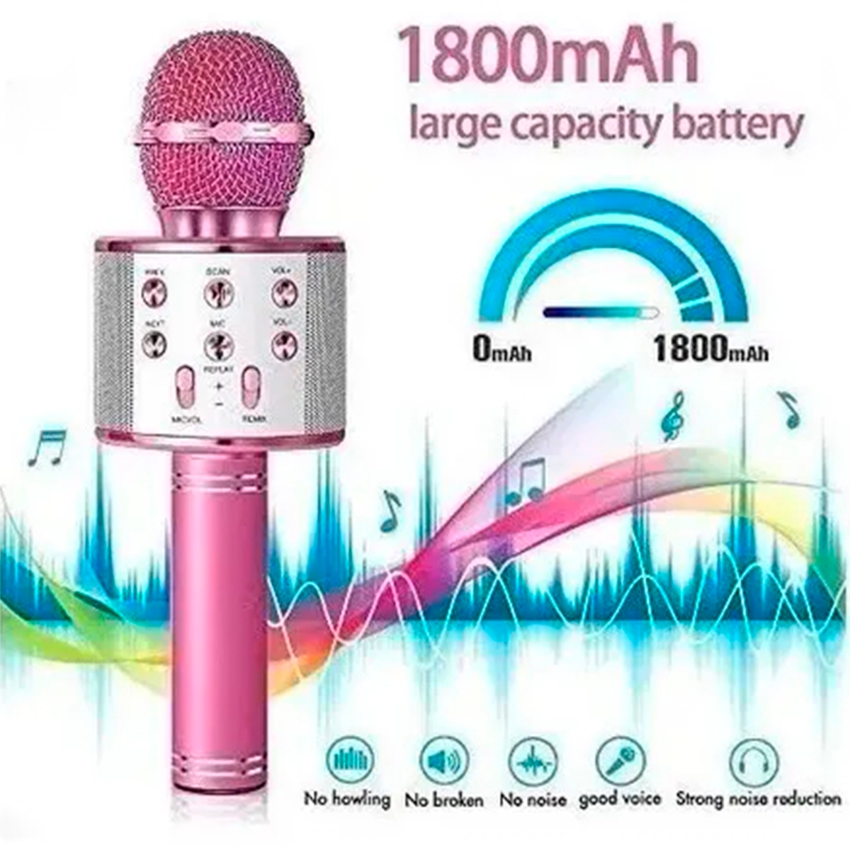 Foto 5 pulgar | Micrófono de Karaoke con Altavoz Bluetooth - Venta Internacional
