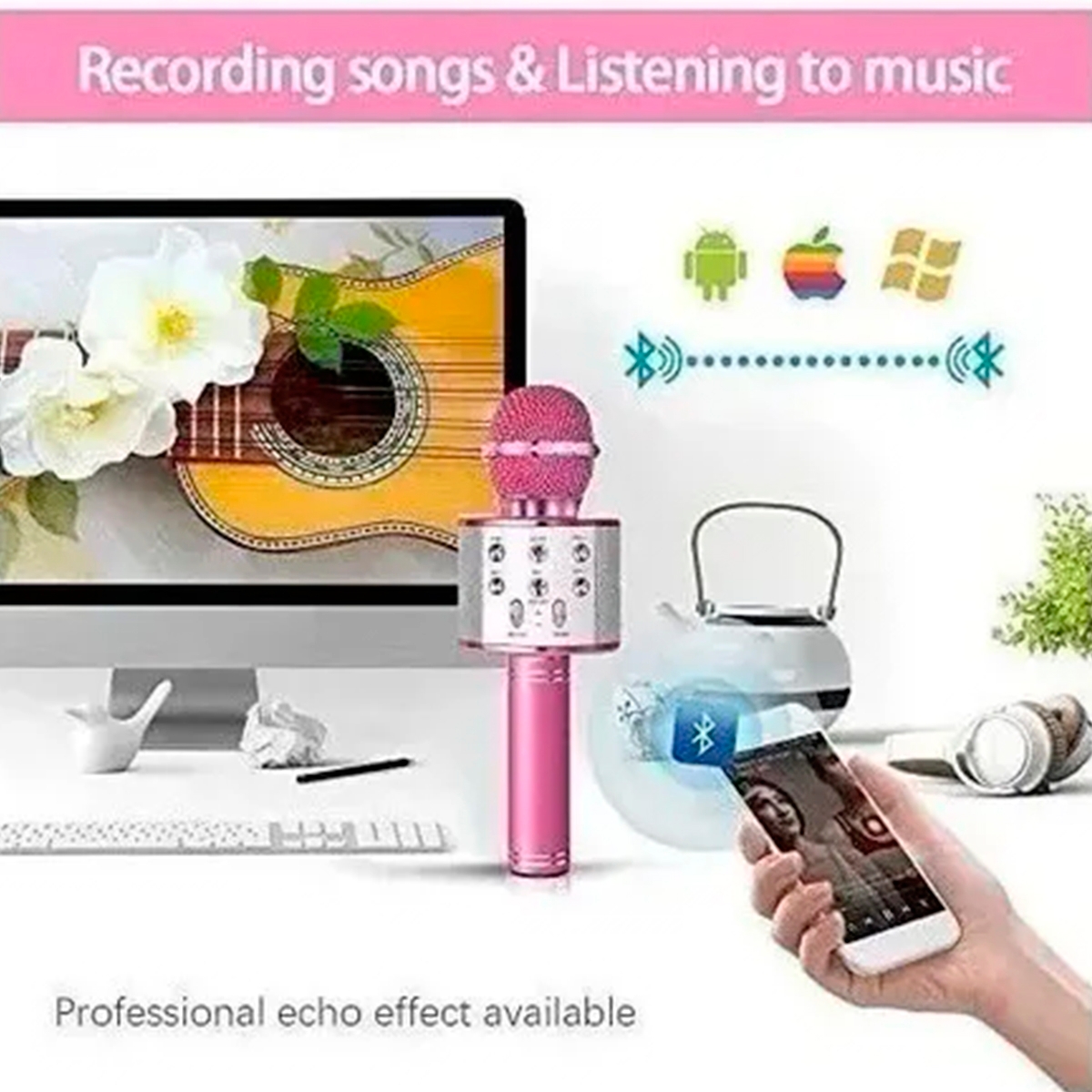 Foto 6 pulgar | Micrófono de Karaoke con Altavoz Bluetooth - Venta Internacional