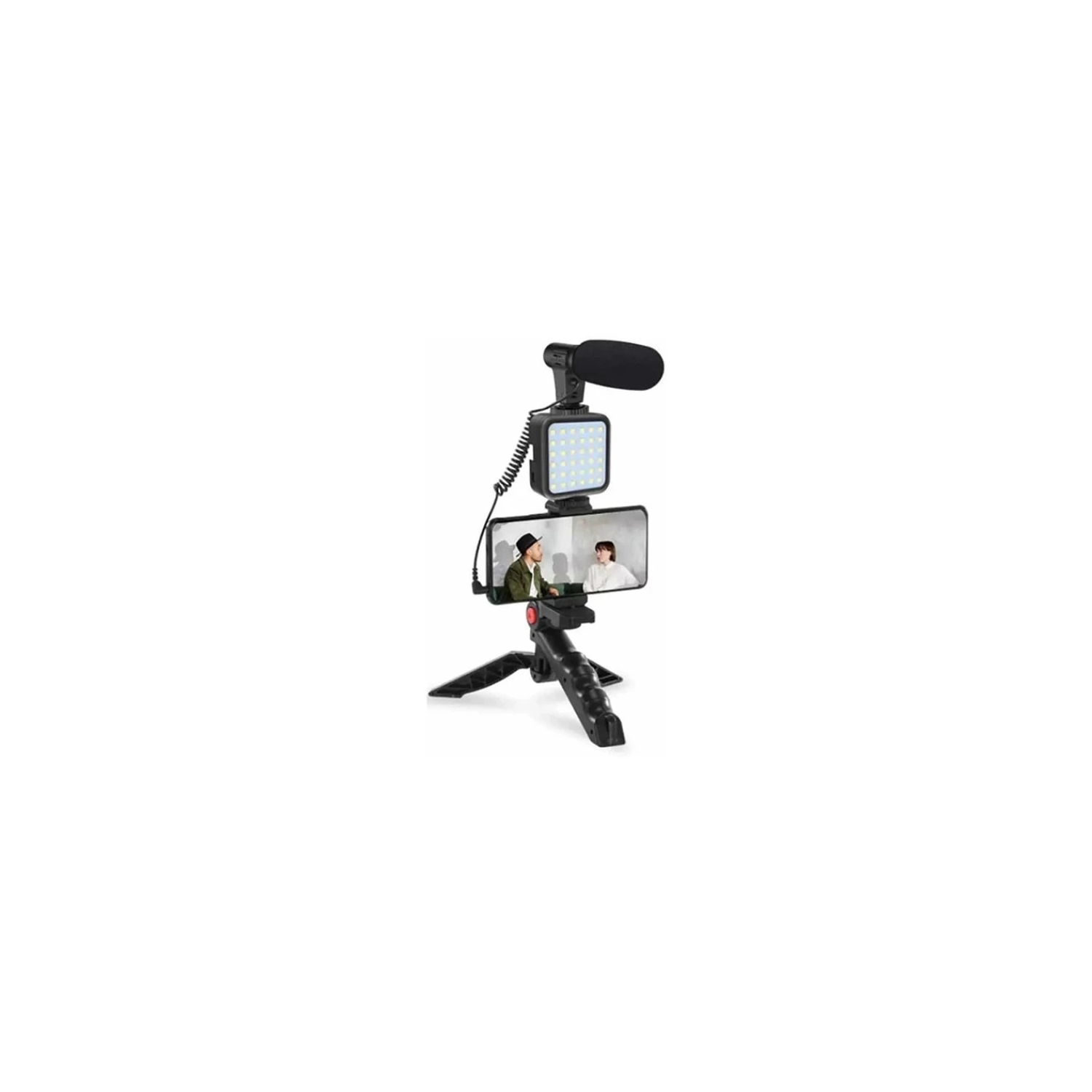 Foto 2 pulgar | Kit de Grabación con Micrófono Luz Led y Soporte para Trípode - Venta Internacional