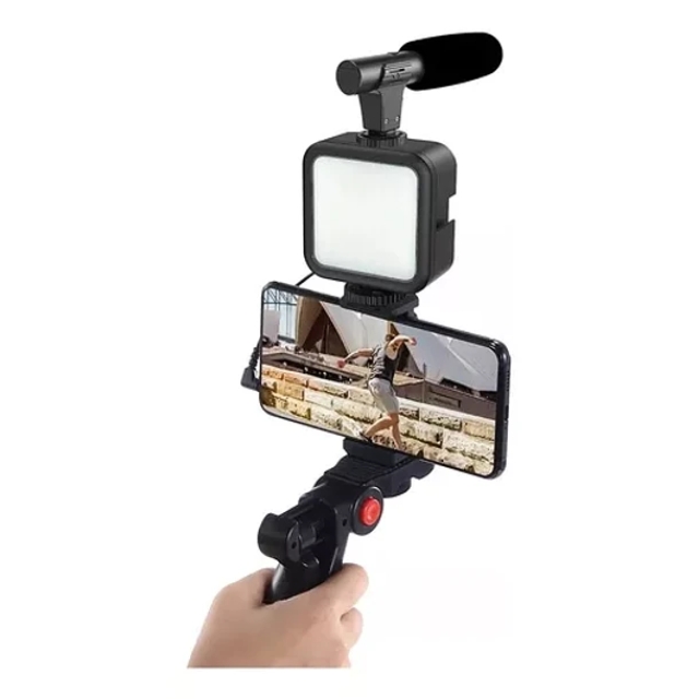 Foto 6 pulgar | Kit de Grabación con Micrófono Luz Led y Soporte para Trípode - Venta Internacional