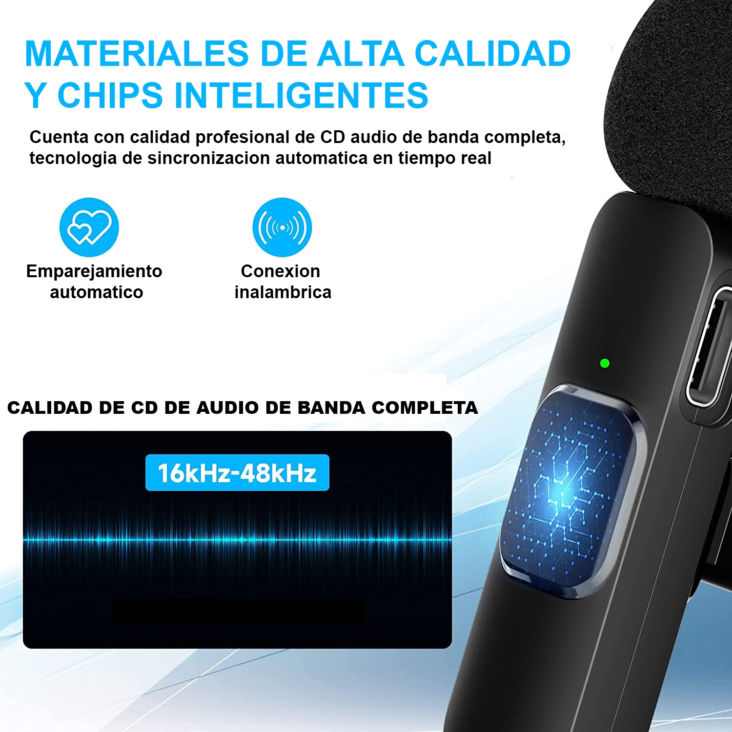 Foto 5 pulgar | Micrófono Inalámbrico para Android Lavalier Micrófono Usb C- Venta Internacional