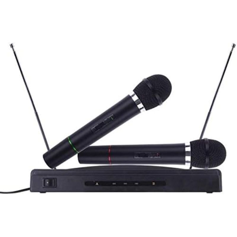 Foto 4 | Kit de Micrófono Inalámbrico 2 Vhf con Alcance de 10 m - Venta Internacional