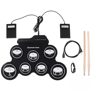 Foto 4 | Batería Electrónica Digital de Práctica con 7 Almohadillas y 2 Pedales - Venta Internacional