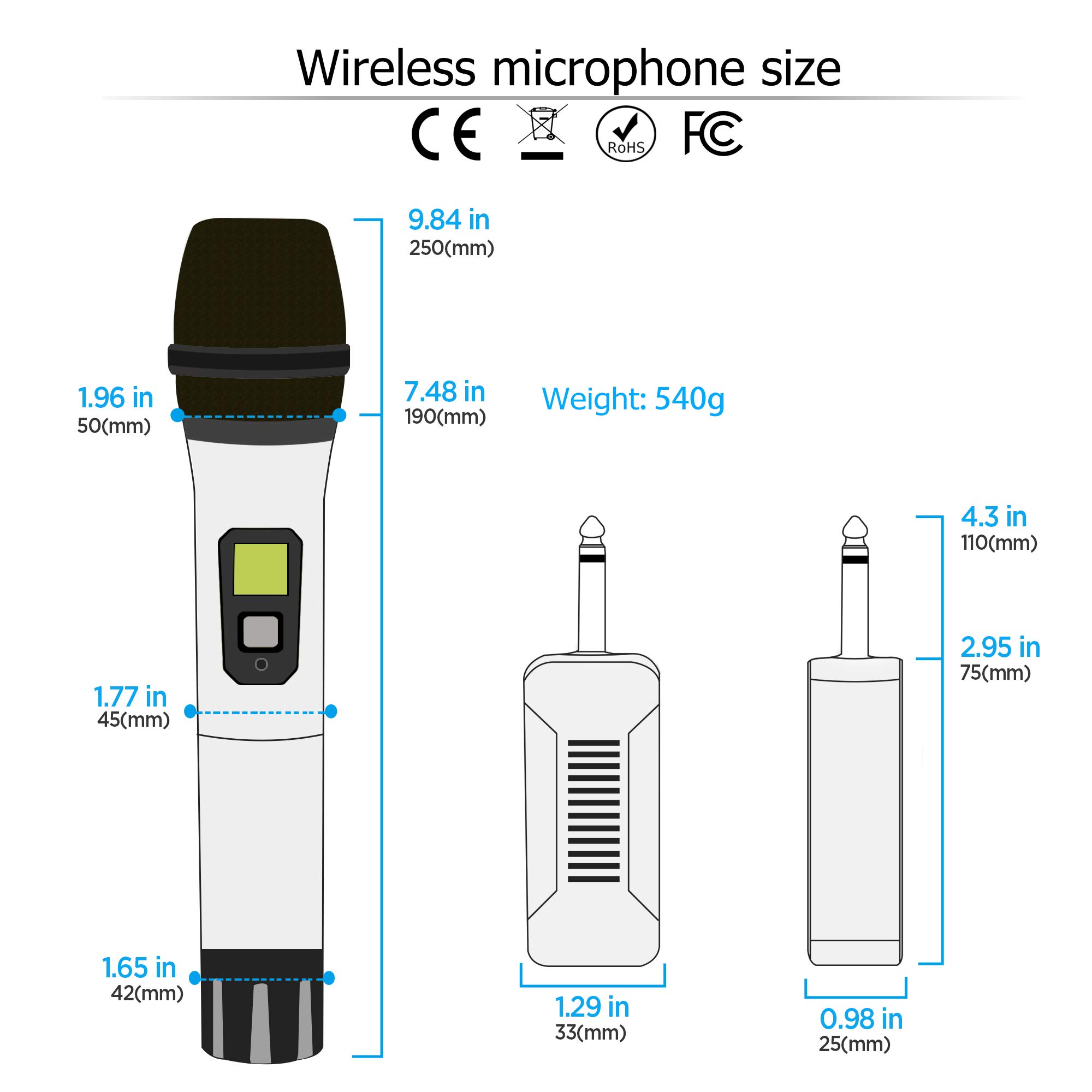 Foto 8 pulgar | Micrófono Inalámbrico Bietrun Uhf Metal Dynamic Handheld - Venta Internacional.