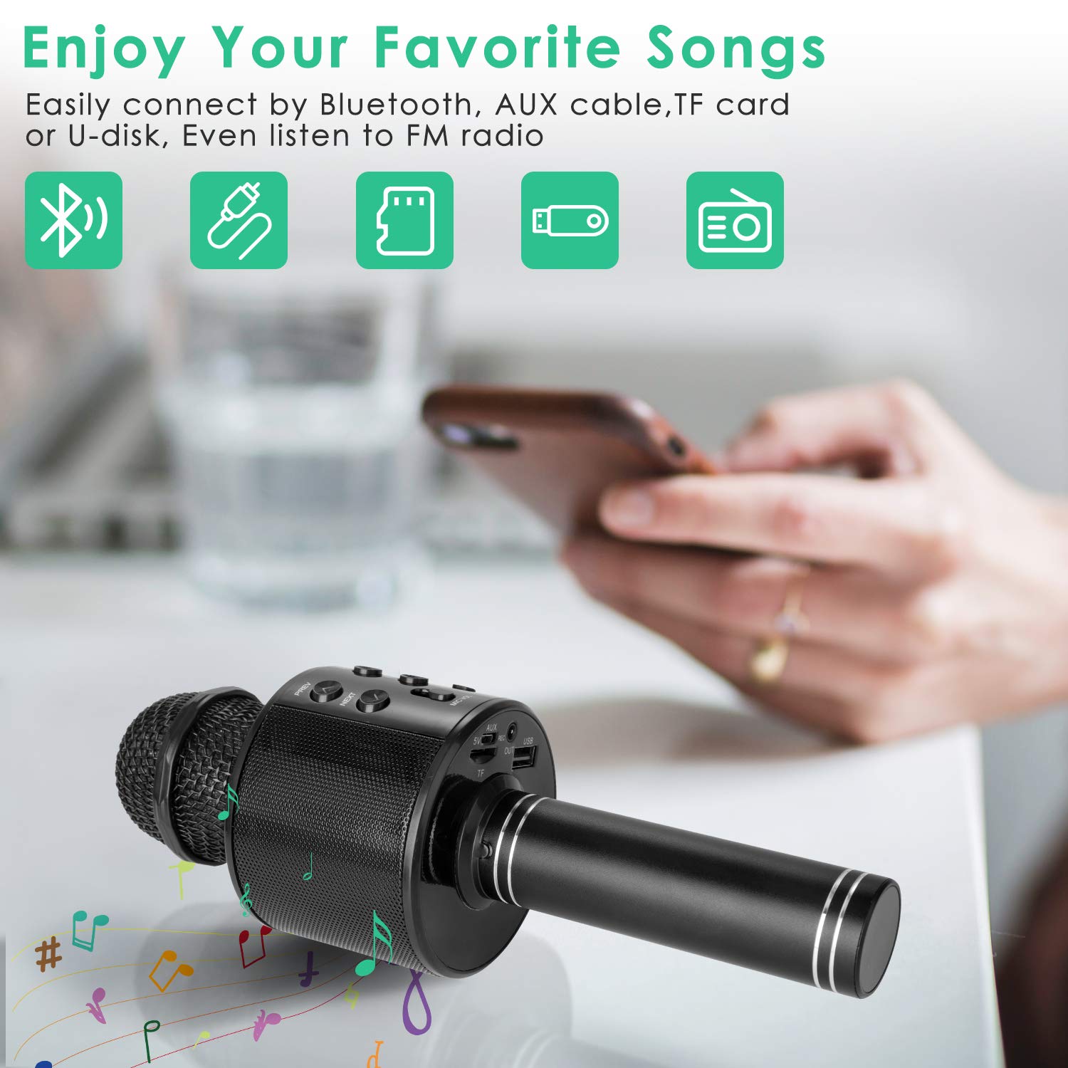 Foto 4 pulgar | Micrófono Inalámbrico Bluetooth Para Karaoke Kidwill 5 En 1 Para Niños - Venta Internacional.