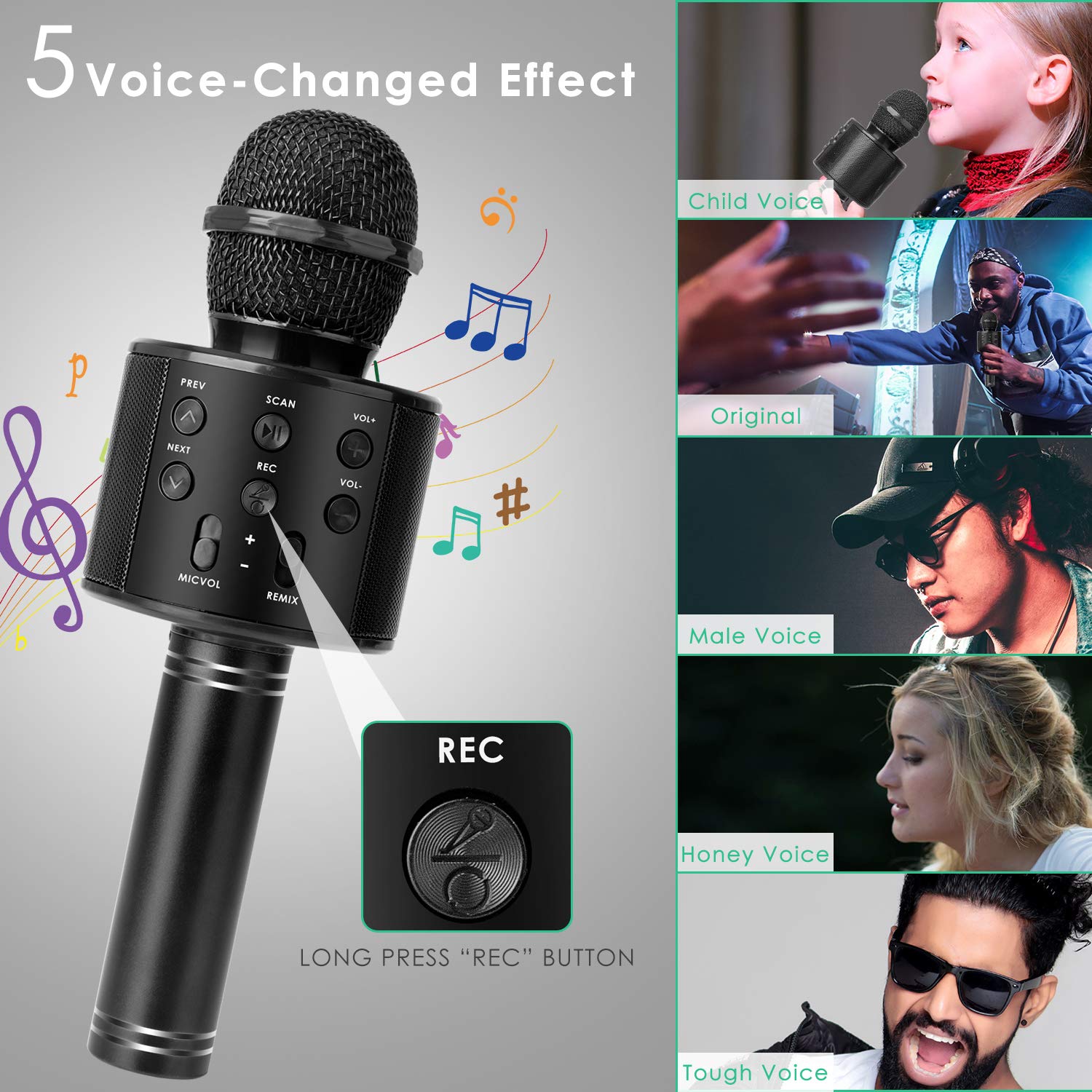 Foto 6 pulgar | Micrófono Inalámbrico Bluetooth Para Karaoke Kidwill 5 En 1 Para Niños - Venta Internacional.