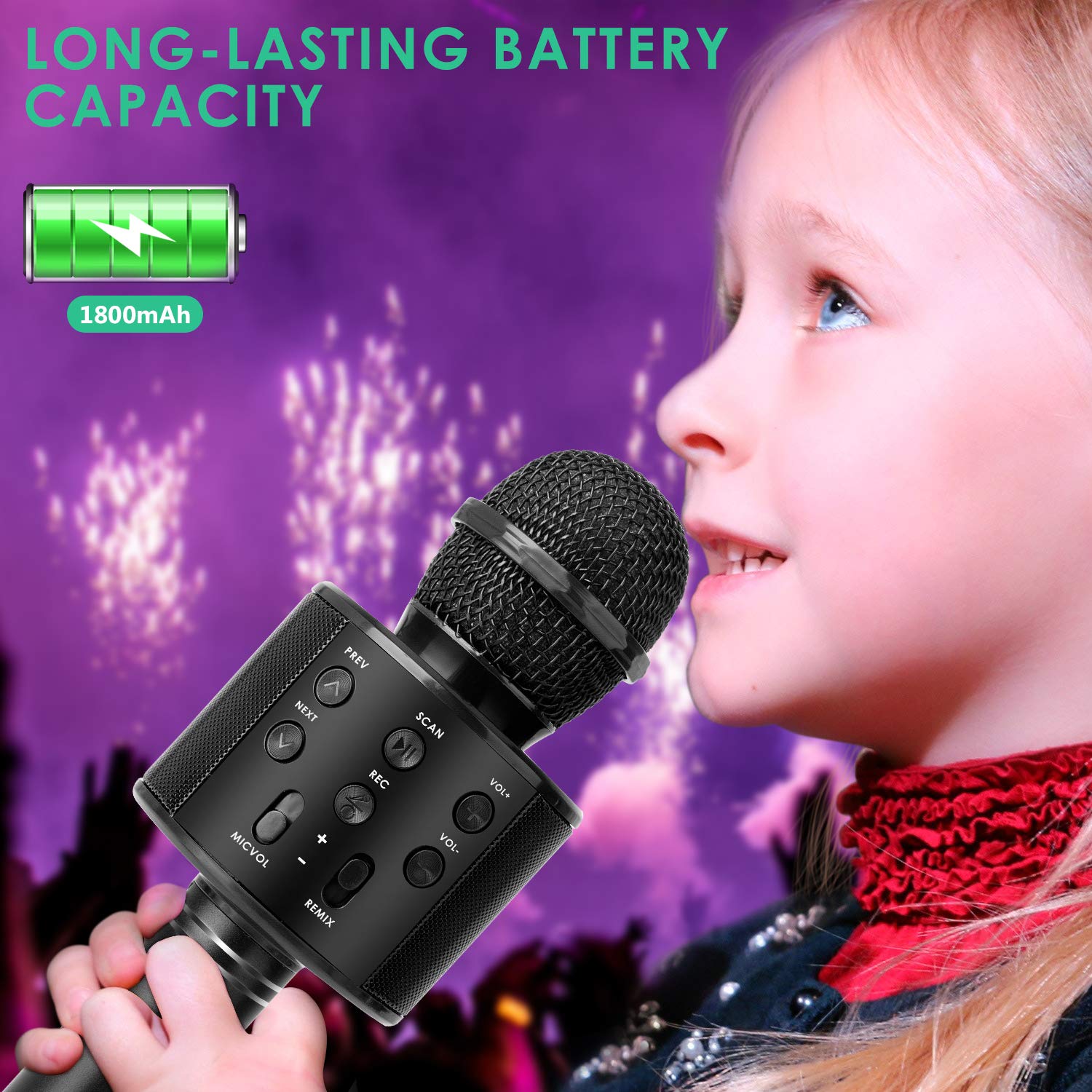 Foto 7 pulgar | Micrófono Inalámbrico Bluetooth Para Karaoke Kidwill 5 En 1 Para Niños - Venta Internacional.