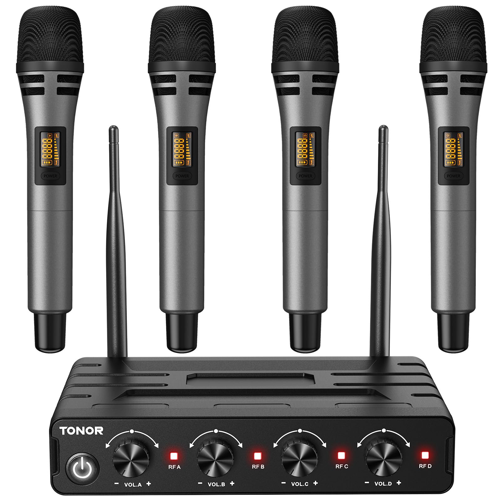 Foto 2 pulgar | Sistema De Micrófono Inalámbrico Tonor 4x10 Canales Uhf De Alcance 200 M - Venta Internacional.